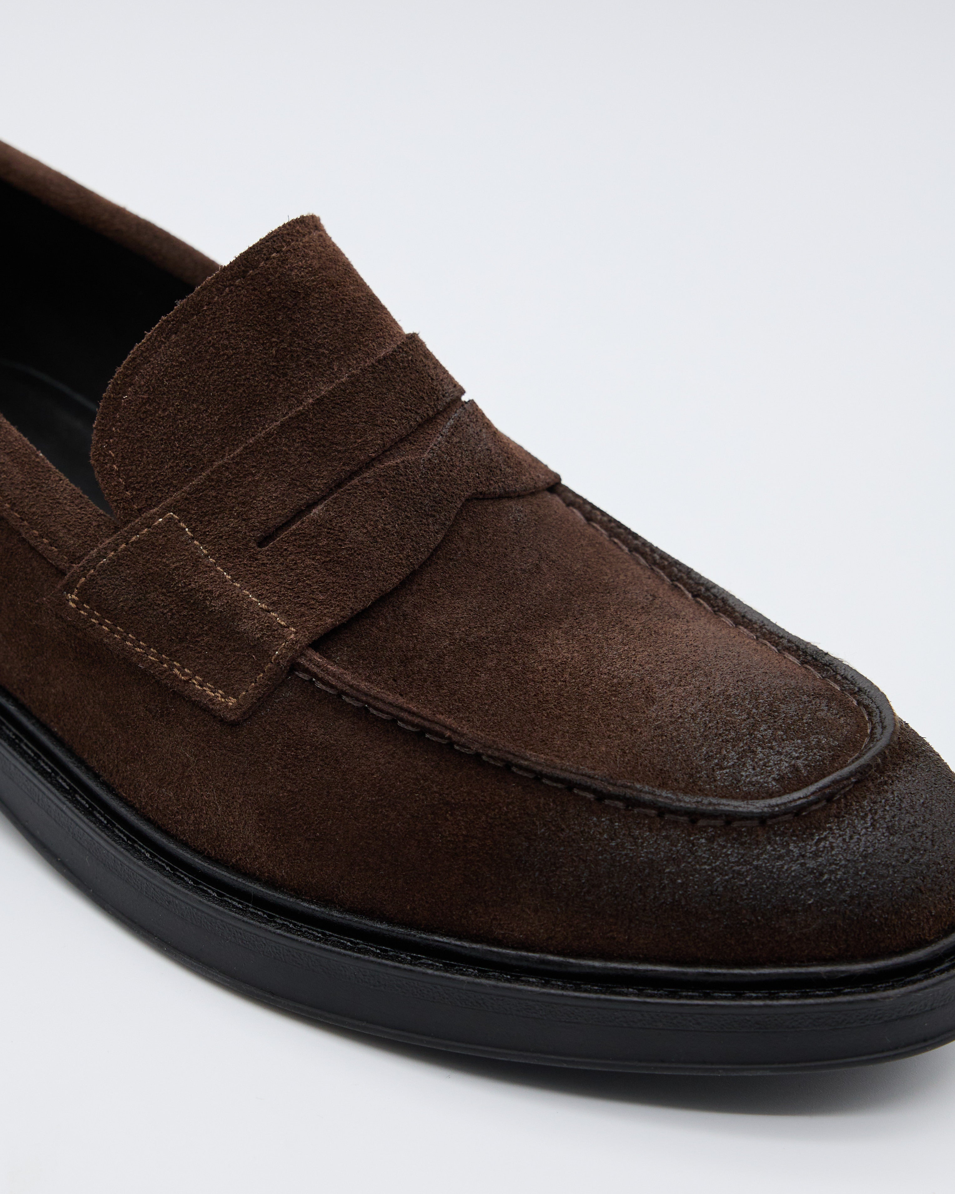 Mocassino in Camoscio Marrone con Mascherina